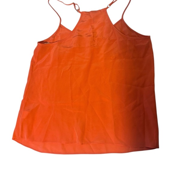 Lilly Pulitzer Dusk Orange Racer Back 100% Silk Cami Tank Size XS Preppy Beach - Picture 2 of 4